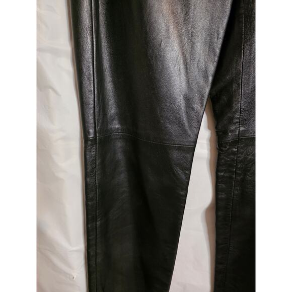 Hugo Buscati Collection Genuine Leather Pants Women's Size 6 Black Rock-n-Roll - Picture 3 of 5